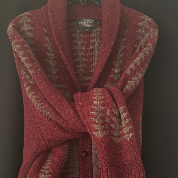Pendleton Other - VTG PENDLETON Aztec Wool Shawl Neck Cardigan